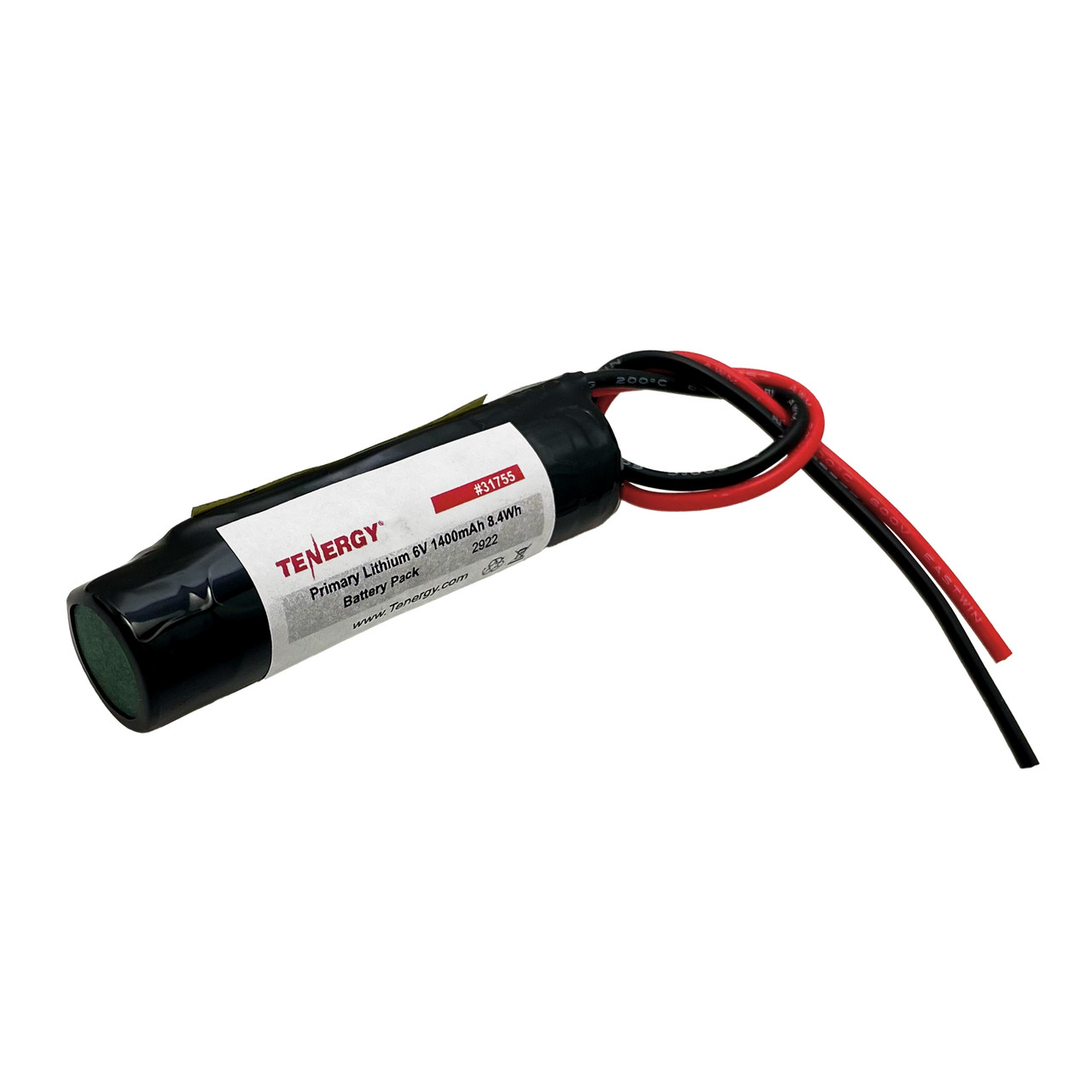 AT: Tenergy Lithium 6V 1400mAh NON-Rechargeable Battery (2S1P, 8.4Wh, Bare Leads)