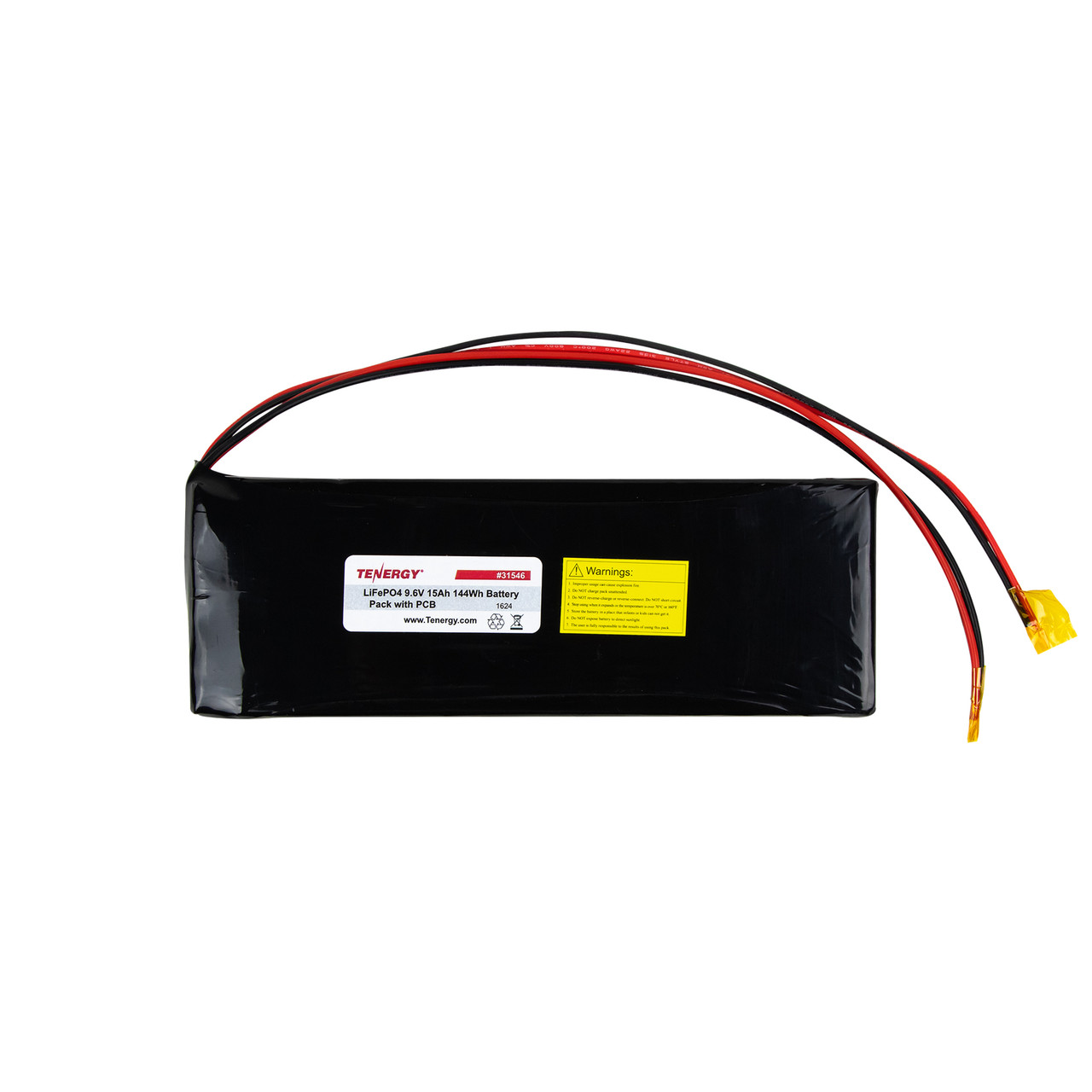 AT: Tenergy LiFePO4 9.6V 15Ah Rechargeable Battery Pack w/ PCB, 2 sets of wire, (3S1P, 144Wh, 15A)