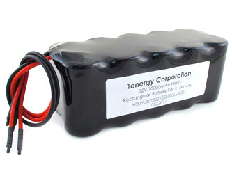 AT: Tenergy NiMH 12V 10000mAh Rechargeable Battery Pack (10S1P, 120.0Wh, 10A Rate, 2 sets of Bare Leads)