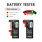 Included battery tester lets you know if batteries contain a full charge or not