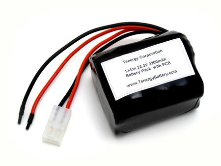 AT: Li-ion 18650 22.2V 2200 mAh Rechargeable Battery Pack PCB Protection w/ Tamiya Connector and Bare Leads
