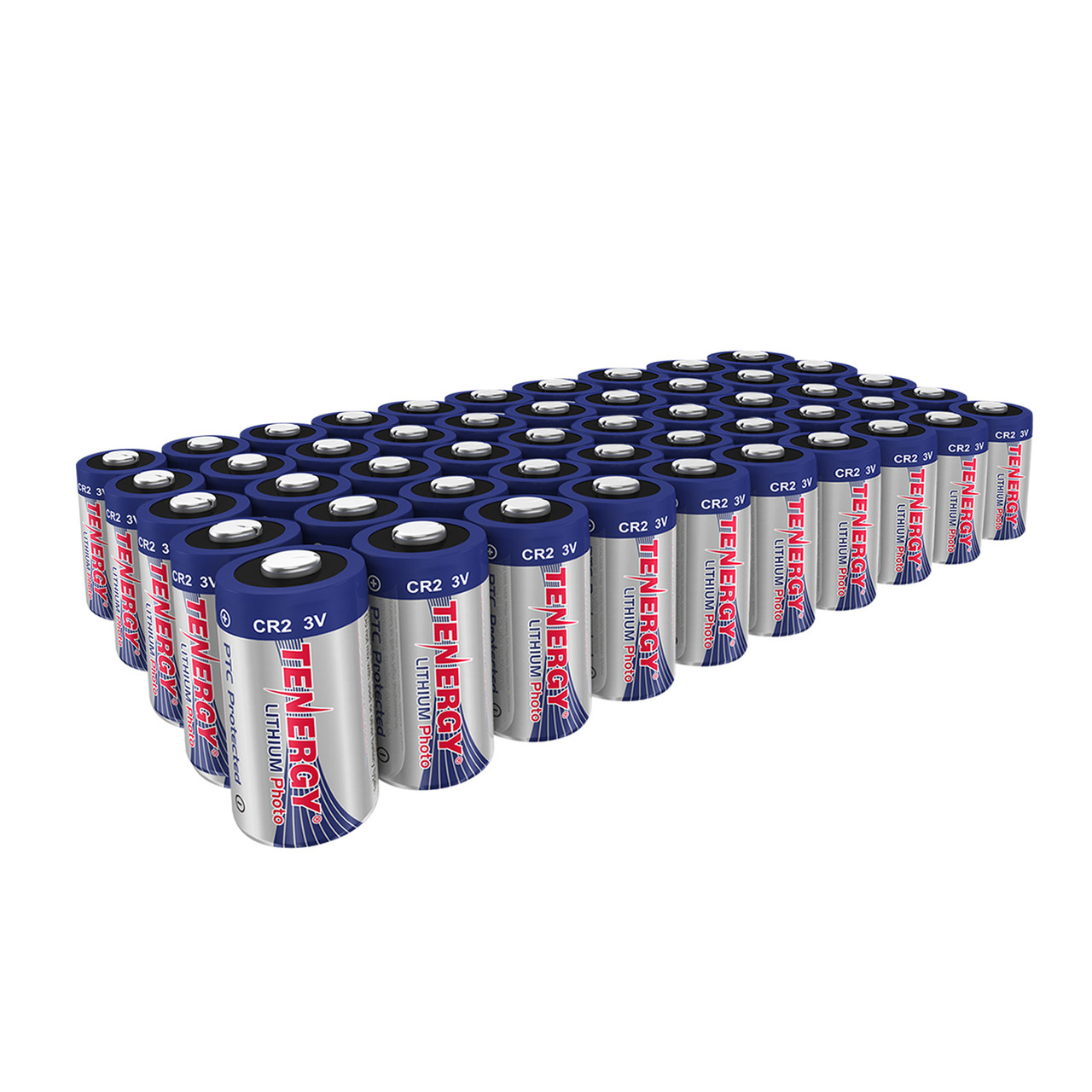 50 Pcs Tenergy Propel CR2 3V Lithium Battery with PTC Protection