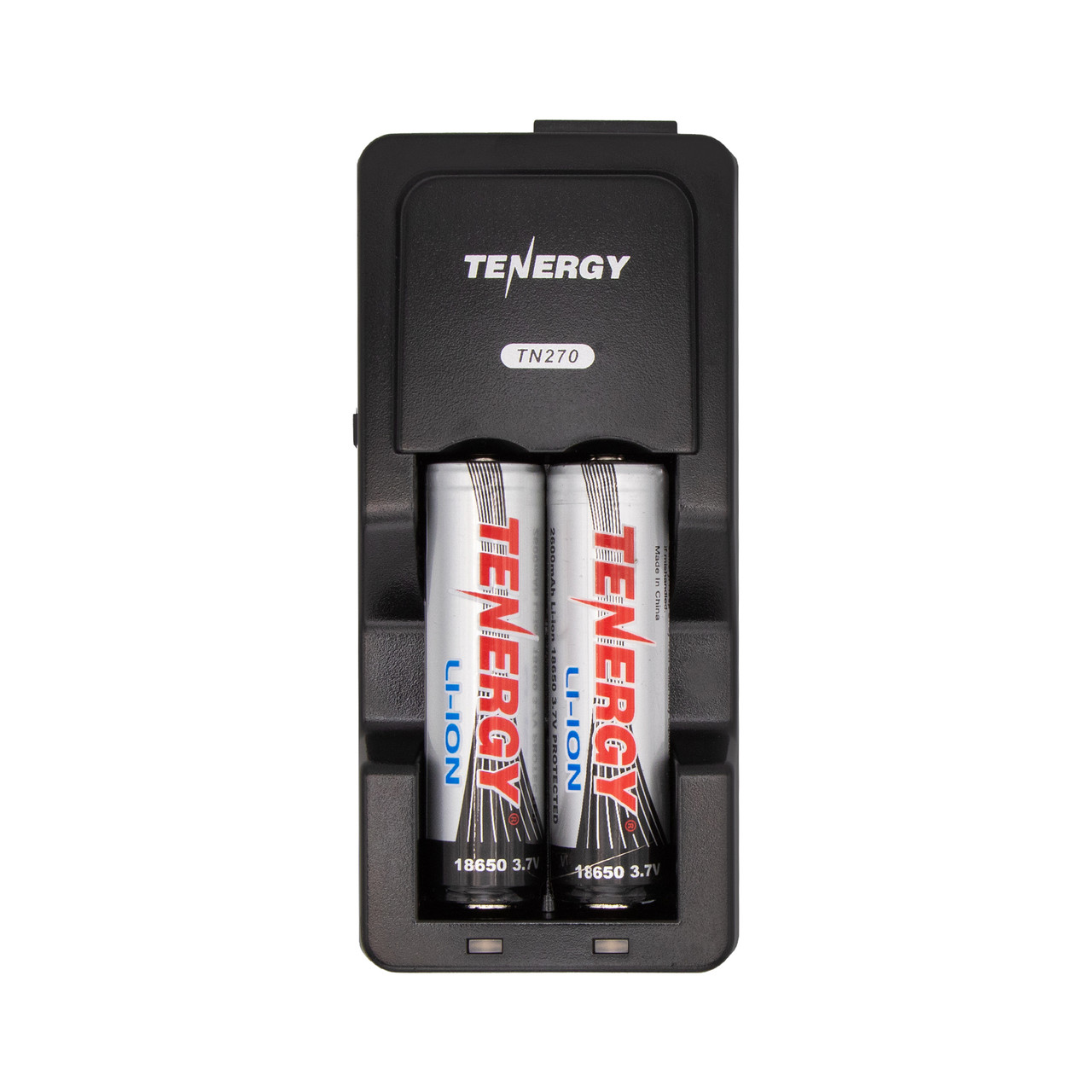 Tenergy TN270 Li-ion Battery Charger + 2 Li-ion 18650 3.7V 2600mAh Button Top Battery w/ PCB (w/ Car Plug)