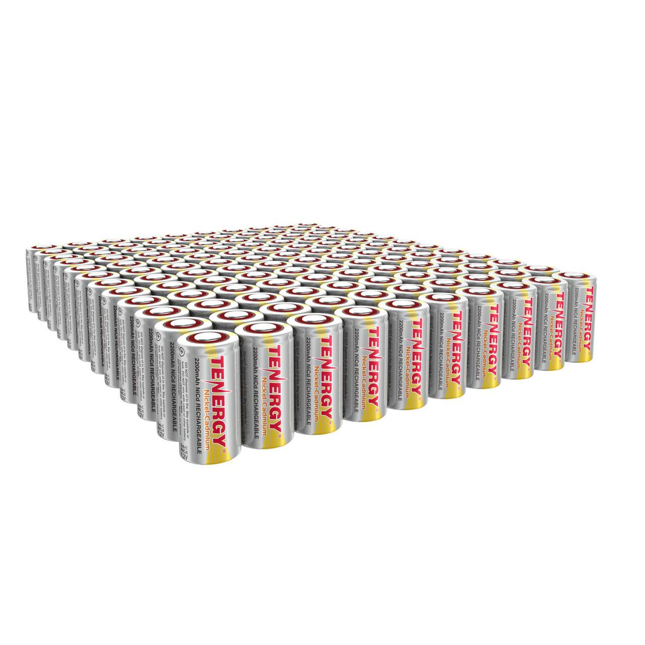 COMBO: 120 pcs of NiCd Sub C 2200mAh Batteries for Power Tools Flat Top No Tabs