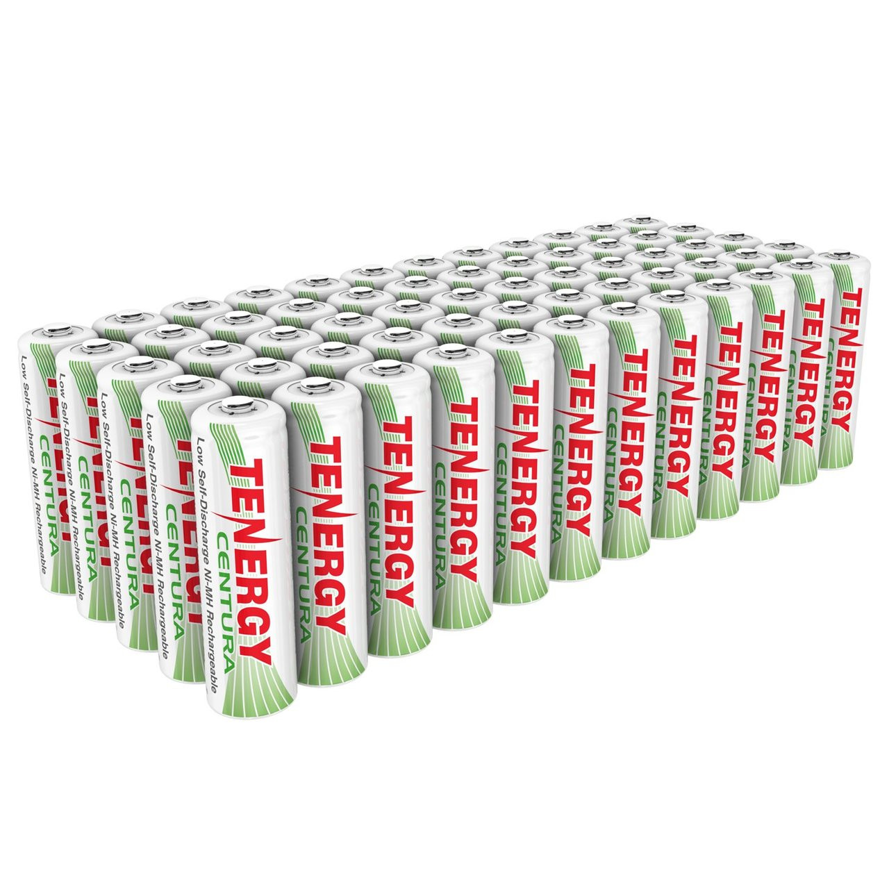 60pcs Tenergy Centura NiMH AA 1.2V 2000mAh Rechargeable Batteries