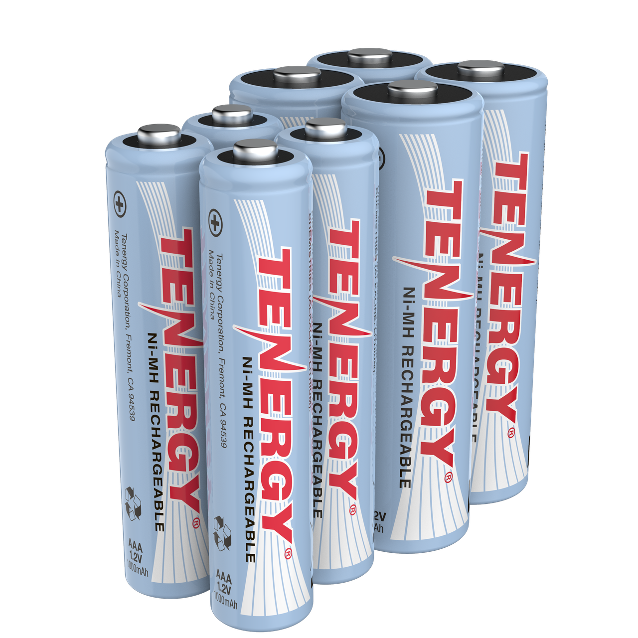 Combo: 8pcs Tenergy NiMH Rechargeable Batteries (4AA/4AAA)