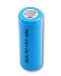 Tenergy A Size 1400mAh NiCd Flat Top Rechargeable Battery