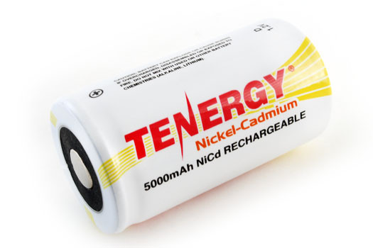 Tenergy D 5000mAh NiCd Flat Top Rechargeable Battery (for pack making)