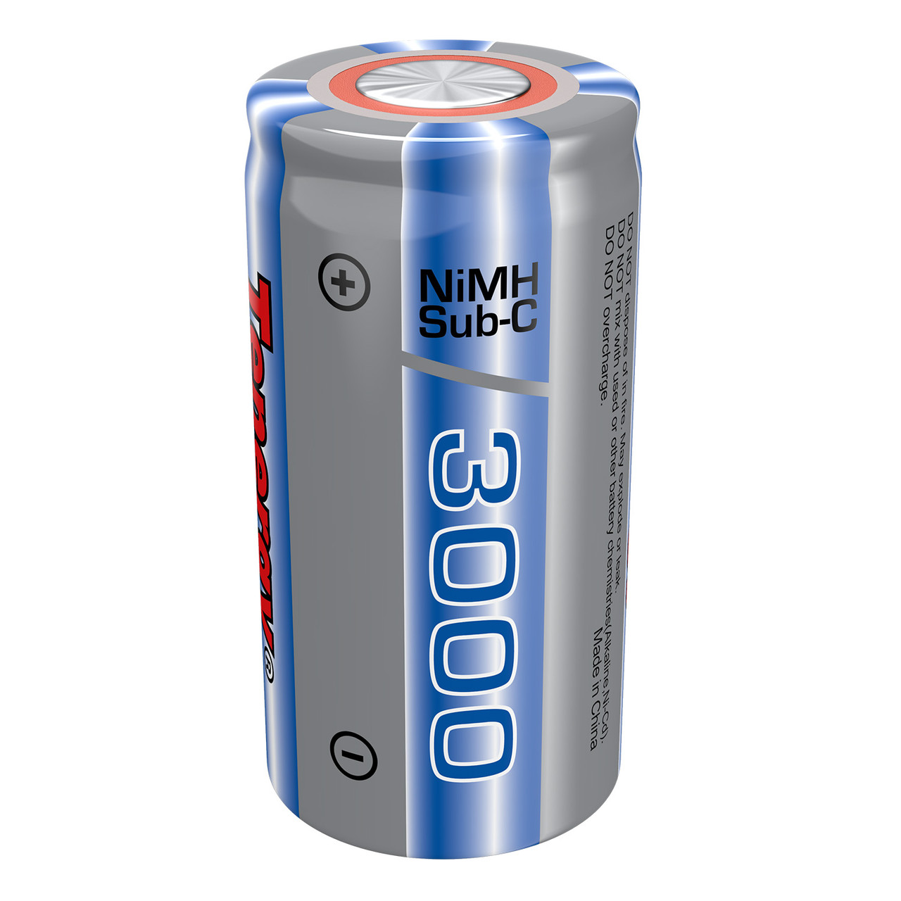 Tenergy Propel Sub C 3000mAh NiMH Flat Top Rechargeable Battery