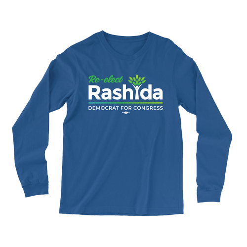 Rashida Tlaib Official Logo (Royal Blue Long-Sleeve Tee) Rashida Tlaib Official Logo (Royal Blue Long-Sleeve Tee)