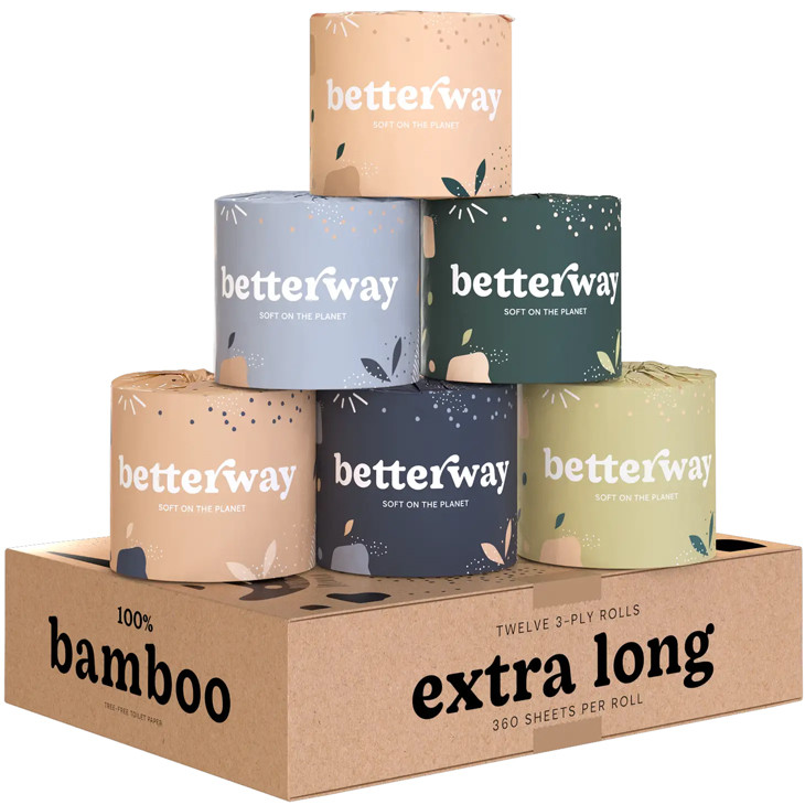 Betterway Bamboo Toilet Paper 12 Rolls