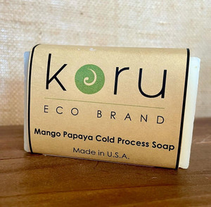 Mango Papaya Cold Process Soap Bar Mango Papaya Cold Process Soap Bar