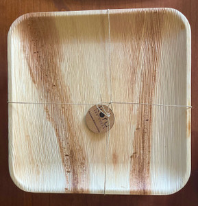 10" Compostable Square Palm Leaf Plate - Set of 25 10" Compostable Square Palm Leaf Plate - Set of 25