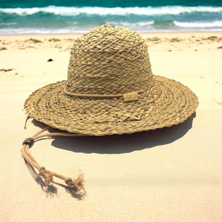Koru Nui Grass Wide Brim Beach Hat  