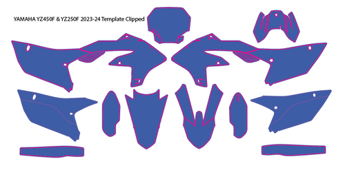 YAMAHA YZ450F & YZ250F 2023-24 Template Clipped