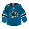 San Jose Sharks Adidas Primegreen (Not Game Worn) Evander Kane Home Teal Jersey
