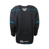 Men's San Jose Barracuda CCM Authentic Home Black Out Jersey