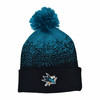 San Jose Sharks Men's Adidas Color Fade CPK Knit Beanie Front