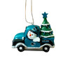 San Jose Sharks Snowman Truck Holiday Ornament