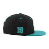 San Jose Sharks X Jumbo 19 Z11 Black/Teal Visor Snap Hat