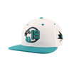 San Jose Sharks X Jumbo 19 Z11 White/Teal Visor Snap Hat