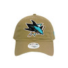 Women's San Jose Sharks New Era Crest Logo Adjustable Strap Tan Hat