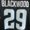 Game Worn San Jose Sharks 2024 Mackenzie Blackwood #29 3rd Cali Fin Jersey