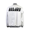 San Jose Sharks & Starter Black Ice Varsity Leather Jacket Signed by Marleau #12 & Thornton #19 - Large