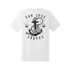 San Jose Sharks Duck Co. Inked Shark Tee - Back View of the Anchor and a grey Shark