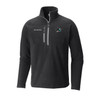 San Jose Sharks Columbia Black Fast Trek III Raglan Half-Zip Fleece Jacket