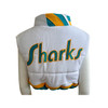 Women's San Jose Sharks Refried Apparel Reverse Retro Cropped Puffer Vests