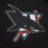 San Jose Sharks Mitchell & Ness Double Clutch Lightweight Satin Raglan Full-Snap Jacket