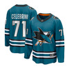 San Jose Sharks Fanatics Evolve Home Breakaway Jersey - Macklin Celebrini #71