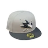 San Jose Sharks New Era 5950 Shadow OG Gray and Black Fitted Hat