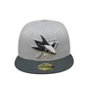 San Jose Sharks New Era 5950 Shadow OG Gray and Black Fitted Hat