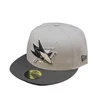 San Jose Sharks New Era 5950 Shadow OG Gray and Black Fitted Hat