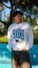 San Jose Sharks Russell Athletic Shark Retro Team Grey Crewneck