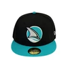 San Jose Sharks New Era 5950 Aqua Heritage Fin Fitted Hat