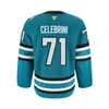 San Jose Sharks Fanatics Authentic Pro #71 Celebrini Home Jersey