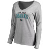 Women's San Jose Sharks Fanatics Branded Black/Gray Square V-Neck T-Shirt Combo Set