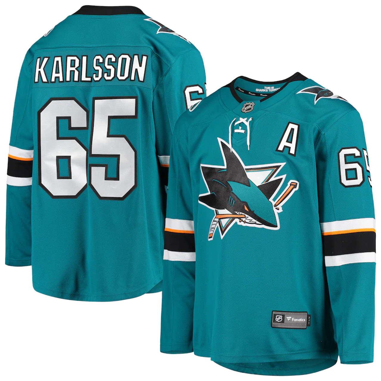 Erik Karlsson San Jose Sharks Fanatics Branded Home Premier Breakaway  Player Jersey - Teal