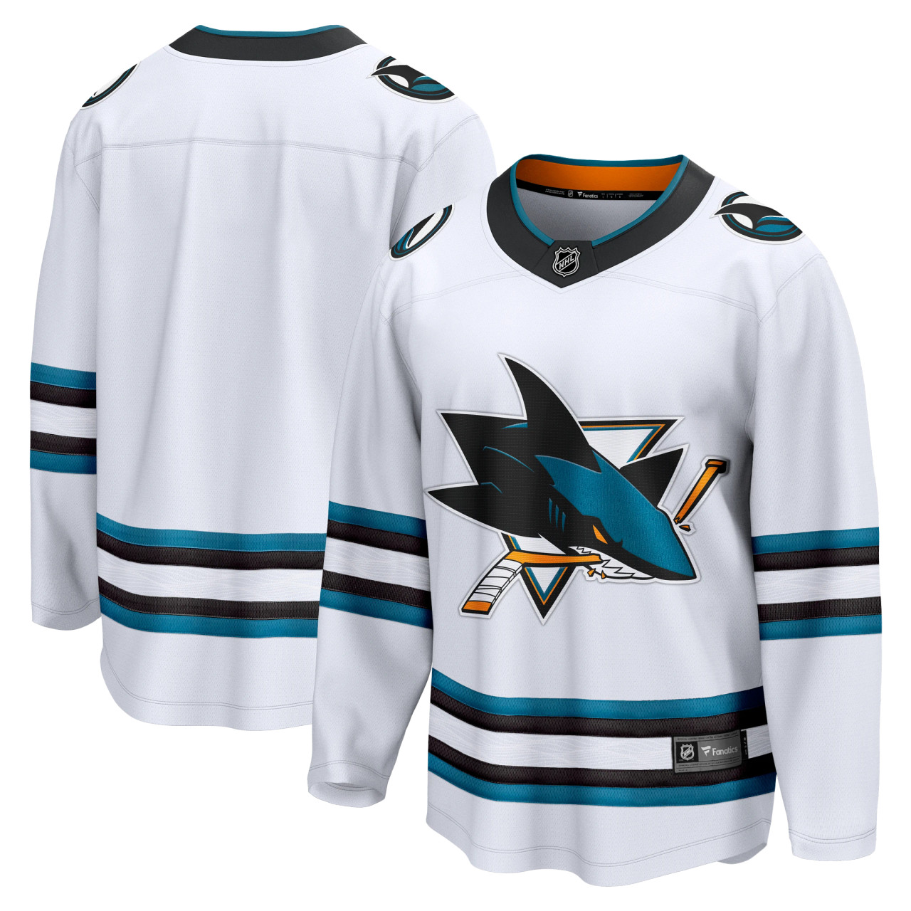 Men's San Jose Sharks Fanatics Evolve Away White Replica Jersey