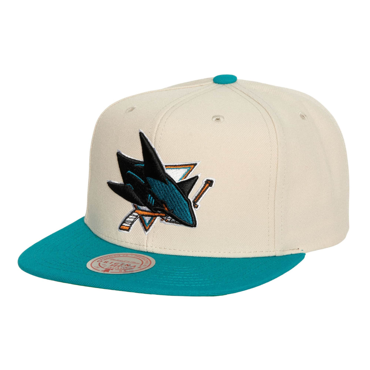 Men's San Jose Sharks Mitchell & Ness Vintage Off White Snapback Hat