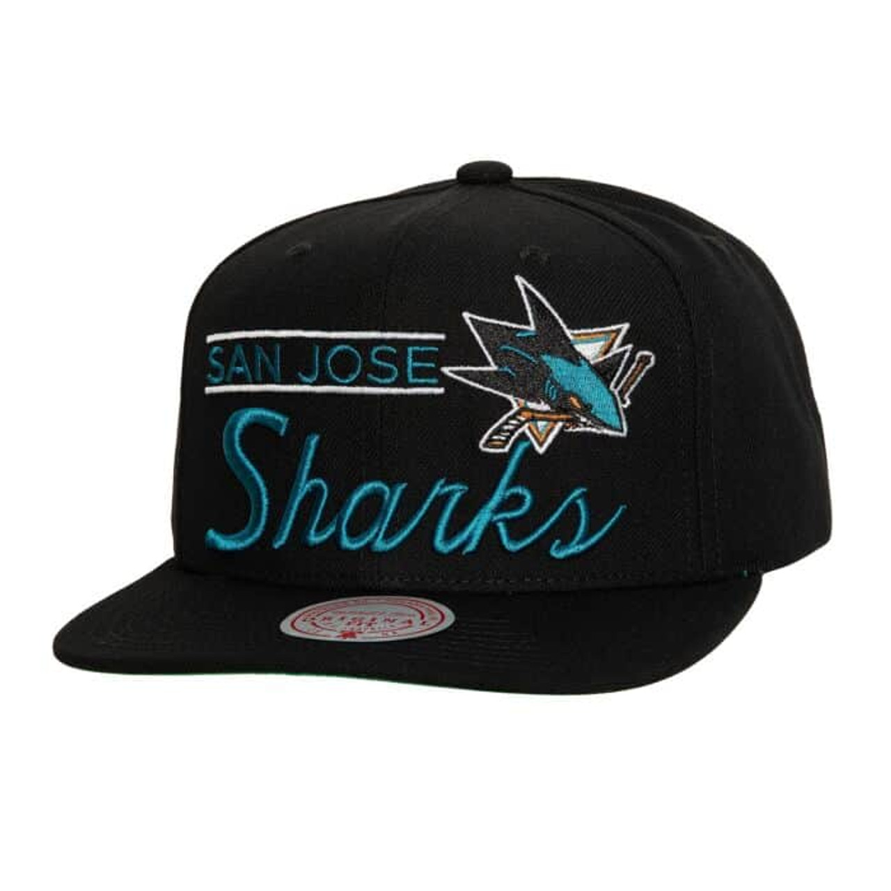 Mitchell & Ness NHL San Jose Sharks Vintage Sharktooth Snapback Hat