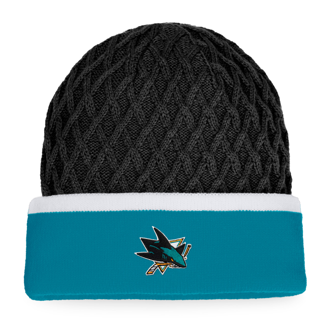 '47 Brand San Jose Sharks Haymaker Knit Beanie - Camel Beige, Stretch Fit