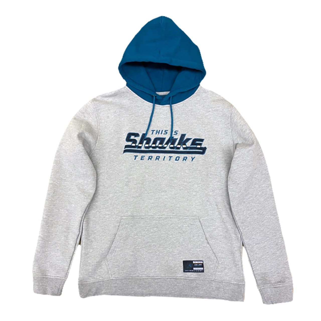 San Jose Sharks Store - Unisex Gray San Jose Sharks Swimming Logo Hoodie  Sweatshirt