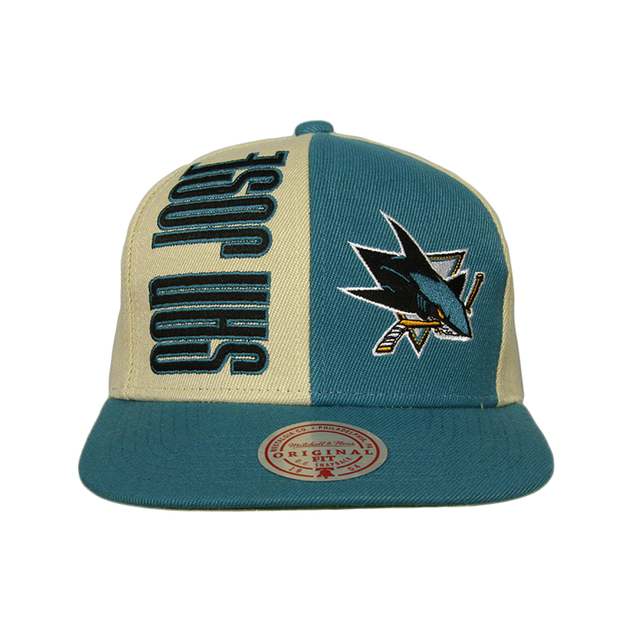 Men's Mitchell & Ness Teal San Jose Sharks Vintage Fitted Hat