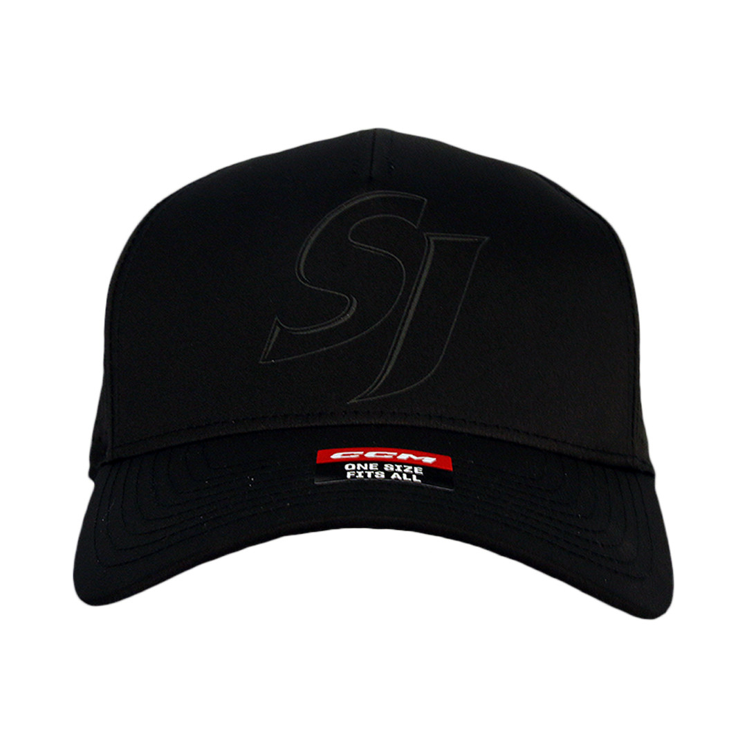 San Jose Barracuda CCM Slouch SJ Logo Adjustable Black Snap