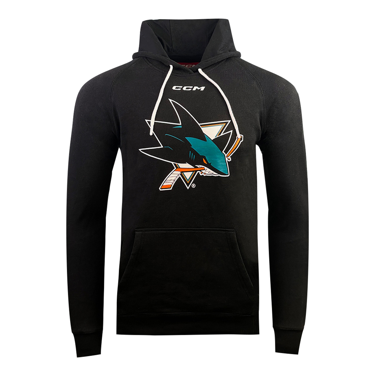 Men's San Jose Sharks CCM Plain Logo Hoodie - Black