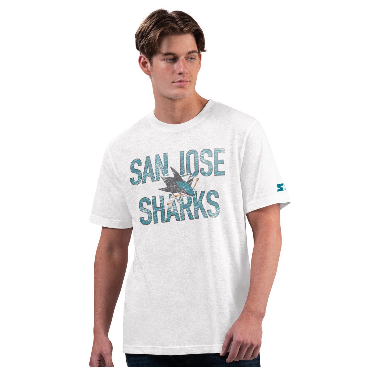 Fanatics Branded White San Jose Sharks Lace-Up Jersey T-Shirt
